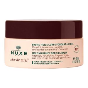 NUXE REVE DE MIEL Baume Huile Corps Fondant au Miel 200ml - Peaux très Sèches et Sensibles