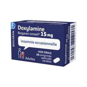 Doxylamine 15mg Biogaran Conseil, comprimés pelliculés sécables -  B/10