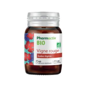 PHARMACTIV BIO Vigne Rouge 40 Gélules Végétales - Jambes Légères