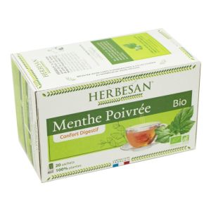 HERBESAN BIO MENTHE POIVREE 20 Sachets de 1.5g - Sommeil Serein, Digestion