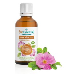 PURESSENTIEL Huile Végétale Bio ROSE MUSQUEE (Rosa rubiginosa) 50ml - 100% Pure et Naturelle