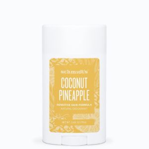 SCHMIDT'S Sensitive Stick Coconut Pineapple 58ml - Déodorant Naturel Peaux Sensibles, Certifié Vegan
