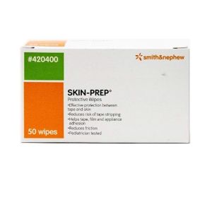 SKIN PREP 50 Lingettes Imprégnées - Protection Cutanée pour Cathéter, Pansement, Tube de Drainage