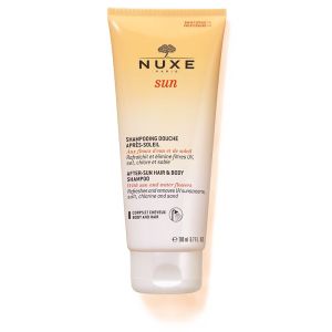 NUXE SUN Shampooing Douche Après Soleil 200ml - Rafraîchit et Elimine Filtres UV, Sel, Chlore et Sable