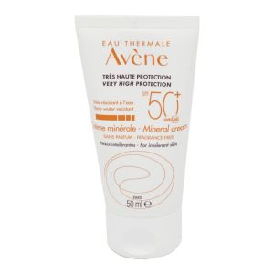 AVENE SOLAIRE - Crème Minérale Visage SPF50+ très Haute Protection Solaire pour Peaux Intolérantes s