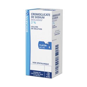 Cromoglicate de Sodium 2% Biogaran, collyre - Flacon 5ml