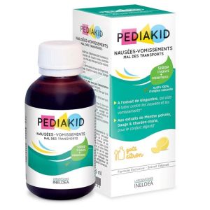 PEDIAKID Nausées Vomissements, Mal des Transports Sirop 125ml - Sirop d' Agave + Prébiotiques