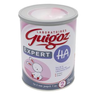 GUIGOZ EXPERT HA 2 - Lait de Suite en Poudre 2ème Age pour Nourrissons de 6 mois à 1 an - Bte/800g