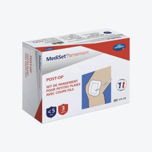 MEDISET Petites Plaies - Set de Pansements Post Op pour Petites Plaies Suturées, non Infectées &lt;