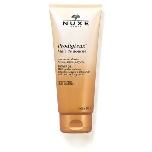 NUXE PRODIGIEUX Huile de Douche 200ml aux Nacres Dorées - Toutes Peaux