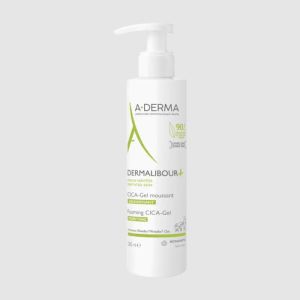 ADERMA Dermalibour+ CICA Gel Moussant Assainissant 200ml - Peaux Agressées - Avoine Rhealba BIO, Cuivre-Zinc