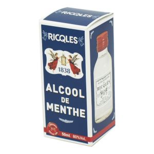 RICQLES Alcool de Menthe Forte 80% par Volume - Pour Lutter contre la Fatigue Passagère, les Nausées