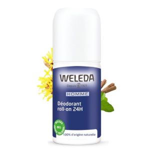 WELEDA BIO HOMME Duo Déodorant 24H Roll-on 2x 50ml - Transpiration des Aisselles