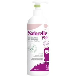 SAFORELLE MISS Soin Intime et Corporel 500ml - Toilette Intime des Petites Filles Dès 2 Ans
