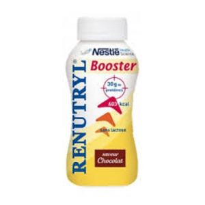 RENUTRYL BOOSTER Chocolat - Complément Nutritionnel 603 Kcal - Lot de 4 - Bouteille/300ml x4