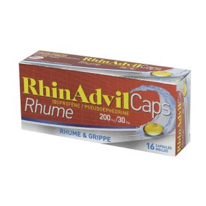Rhinadvil Caps Rhume, 16 capsules molles