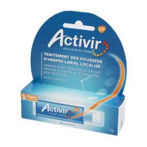 Activir 5% crème en Flacon-pompe - 2g