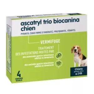 BIOCANINA - Ascatryl Trio Chien - Bte/4 cpr