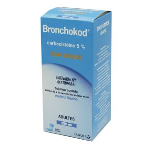 Bronchokod 5% Adultes Solution buvable édulcorée 250 ml