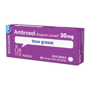 Ambroxol 30 mg Biogaran Conseil - 20 comprimés sécables