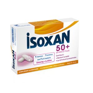 ISOXAN 50+ Complément Alimentaire pour Lutter contre la Baisse de Vitalité et d' Attention - Bte/20