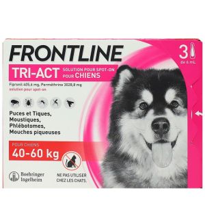 FRONTLINE Tri-Act chien +40kg 3 pipettes -