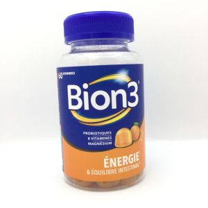 BION 3 , Énergie & Équilibre Intestinal , Arôme Orange , 60 gummies , 8700216273428