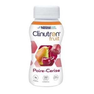 CLINUTREN FRUIT Poire Cerise 300 Kcal, Boisson Hypercalorique Normoprotéiné - Dénutrition - 4x 200ml