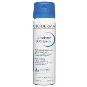 BIODERMA Atoderm SOS Spray 50ml - Soin Anti-démangeaisons Ultra Apaisant - Efficacité 6 Heures