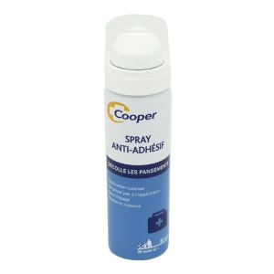 COOPER Spray Anti Adhésif Stérile 50ml - Décolle les Pansements, Elimine les Résidus de Colle
