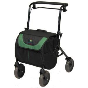 ROLLATOR 4 Roues SHOPIROLL Pliant avec Freins et Sacoche de Rangement - N6979* - 1 Unité