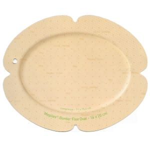 MEPILEX BORDER Flex Oval 16 x 20 cm - Pansement Hydrocellulaire Morpho Adaptable - Bte/10