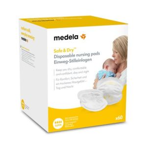Medela Safe & Dry Super 60 Coussinets d'Allaitement à Usage Unique