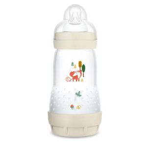 MAM Biberon Easy Start Anti Colique 260ml Lin - 2 Mois et + Tétine Débit 2