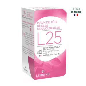 Lehning complexe L25 Maux de Tête Règles Douloureuses - Flacon 30 ml