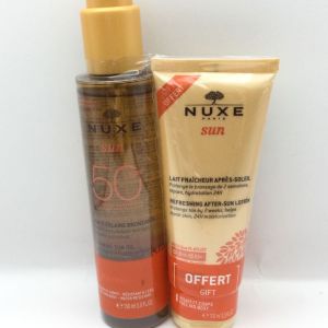 NUXE SUN DUO : 1 Huile Bronzante SPF50 150ml + OFFERT 1 Lait Fraîcheur Après Soleil 100ml