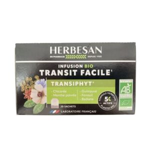 HERBESAN TRANSIPHYT Infusion Bio 20 Sachets - A Base de 6 Plantes BIO