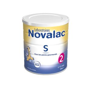 NOVALAC S2 800g - Lait pour Nourrisson de 6 à 12 Mois - Allergie aux Protéines de Lait de Vache