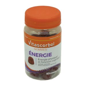 VITASCORBOL Gommes Energie Bte/50 - Energie Physique et Fonction Cognitive