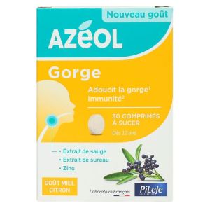 PILEJE Azeol gorge goût miel citron 10 comprimés à sucer