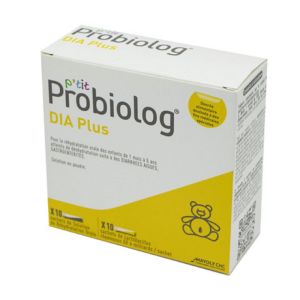 P'TIT PROBIOLOG DIA Plus 2x 10 Sachets - Réhydratation + Lactobacillus