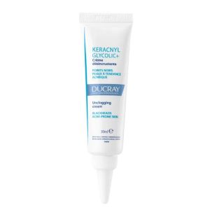 KERACNYL Glycolic+ Crème Désincrustante 30ml - Points Noirs, Peaux à Tendance Acnéique