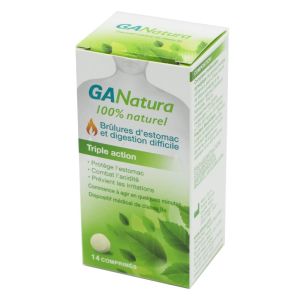 GANATURA 100% Naturel 14 Comprimés - Brûlures d' Estomac, Digestion Difficile