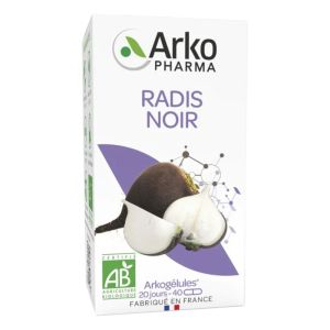 ARKOGELULES BIO Radis Noir - Bte/40 - Raphanus sativus - Digestion, Troubles Hépatiques, Foie