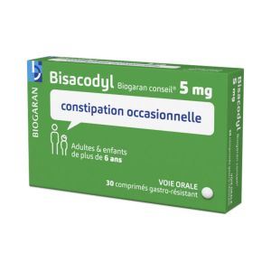 Bisacodyl Biogaran Conseil 5 mg, 30 comprimés