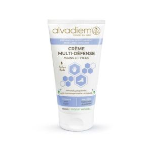 ALVADIEM Crème Multi Défense Mains et Pieds 150ml - Prévention Dessèchement, Engelures, Gerçures