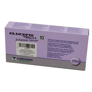 GLUCOFIX TECH ß-KETONE SENSOR 10 Bandelettes Réactives - Cétonémie sans Codage