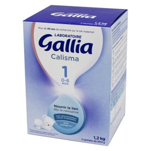 GALLIA CALISMA 1 - Boîte/1.2kg (2 Sachets de 600g) - Lait en Poudre 1er Age de 0 à 6 mois