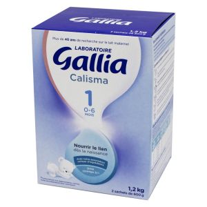 Lait bébé en tablettes 1er âge 0-6 mois Calisma Pocket GALLIA : la boîte de  21 sachets de 5 doses à Prix Carrefour