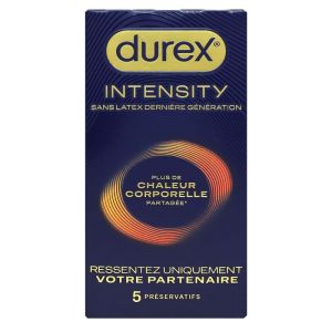 DUREX Intensity 5 préservatifs sans latex dernière génération